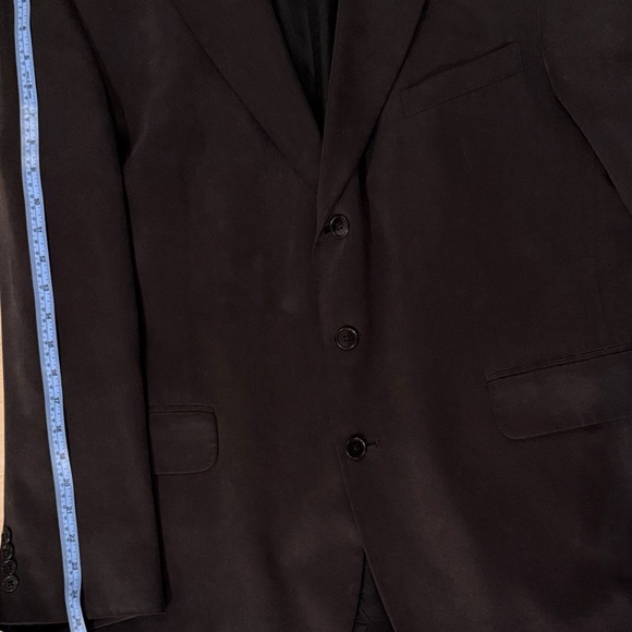 Oscar de la Renta Men’s Black Tencel 3-Button Blazer Sport Coat Size 44R - Picture 9 of 12